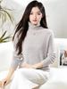 Women's Pure Wool Seamless Turtleneck Sweater - Loose Fit, Long Sleeve, Thick Knit