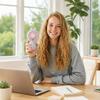 Portable Rechargeable Desktop Fan with Cute Rabbit Design USB Powered Small Personal Fan for Office Home Travel Use