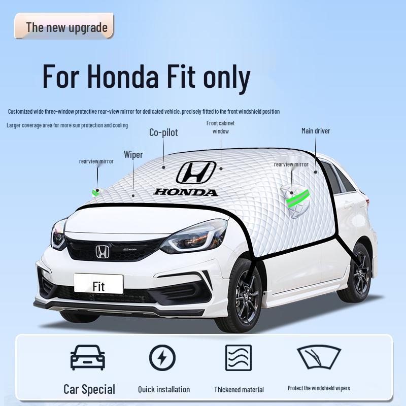 Солнцезащитная шторка для Honda Fit 4-го поколения: Теплоизолирующий козырек, Зонт, Занавеска, Чехол на лобовое стекло.
