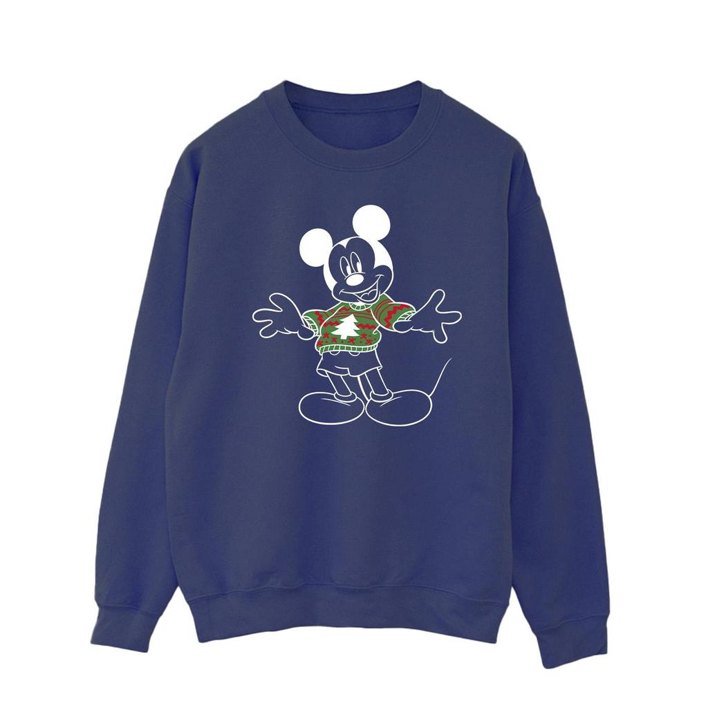 Disney Mens Mickey Mouse Xmas Jumper Sweatshirt