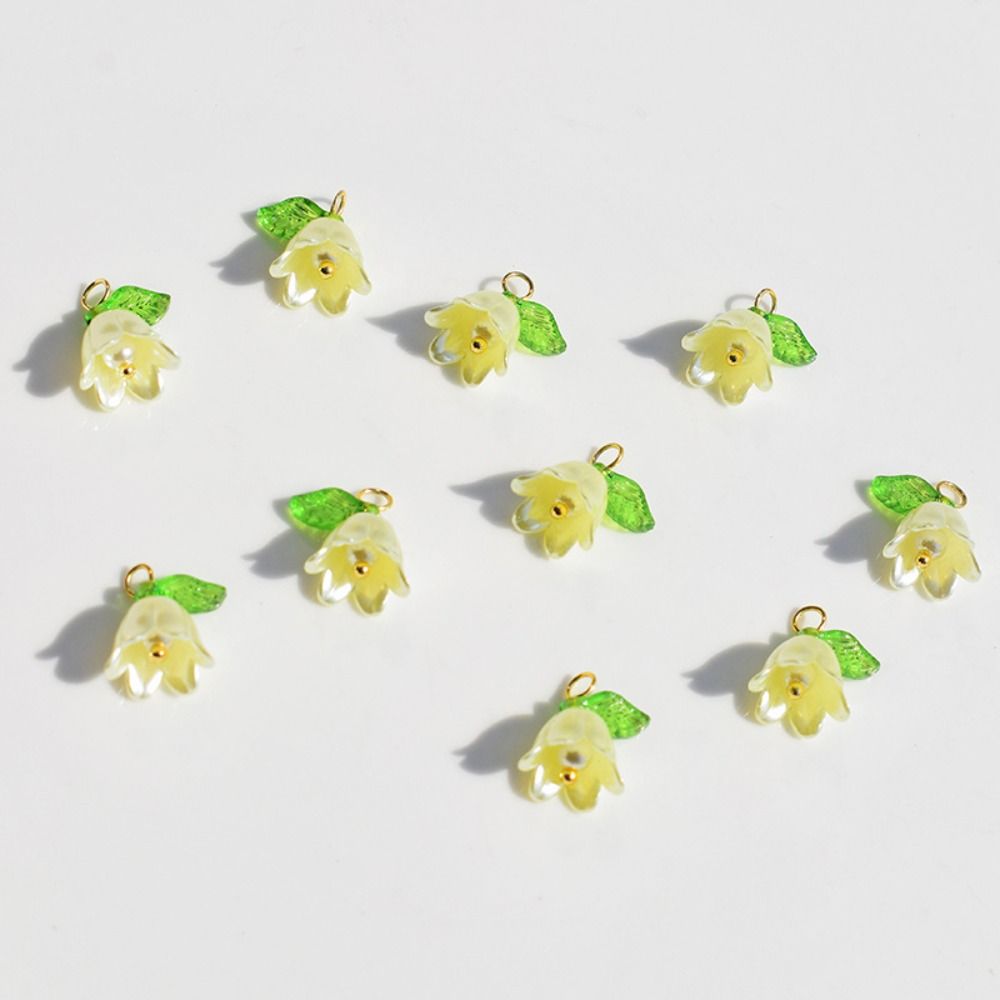 Набор для изготовления Заколка Ручная работа Бусины Лэмпворк Бусины с Цветами и Листьями Бусины-Колокольчики Орхидея Россыпью Бусины