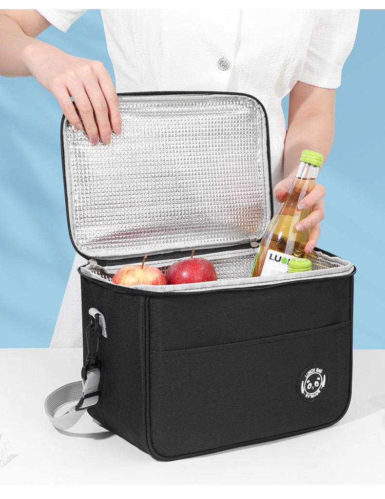 Изолированная сумка для ланча бенто большой вместимости - Водонепроницаемая, толстая, подкладка из алюминиевой фольги для пикников