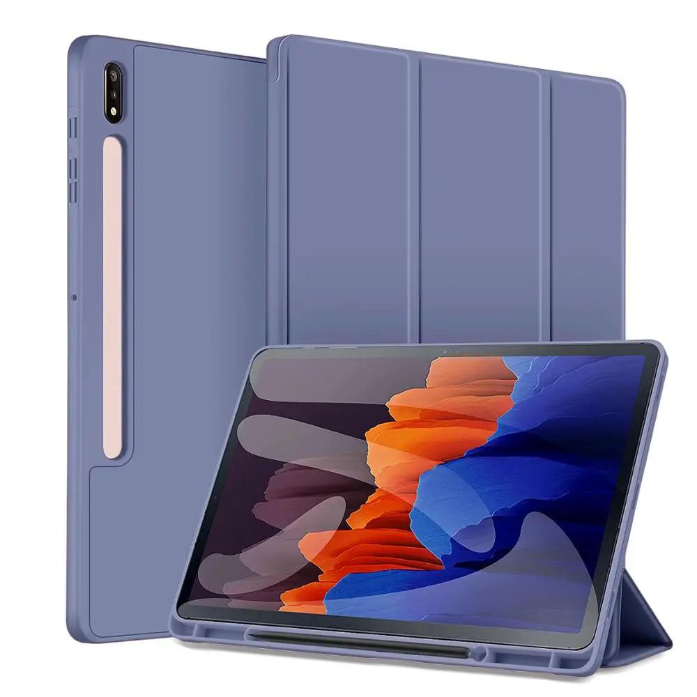 Чехол для Samsung Galaxy Tab S6 10.5 Cover с функцией Sleep/Wake up для Galaxy Tab S7 S8 11 S10 S9 FE 10.9 PLUS 12.4 13.1 Держатель для стилуса Funda