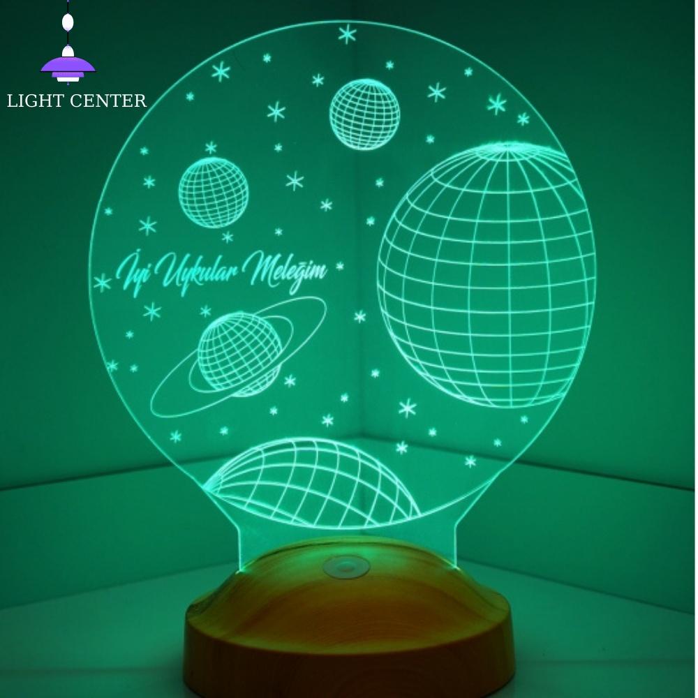 3D Customizable/ Space Themed Night Lamps Kids Cool Bedroom Lights Room Lamp for Bedroom Gift Box Desk Light