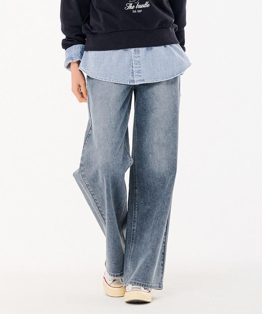 CHASECULT Women'S M-Tone Washed Wide Denim Pants-Farg2362B0N