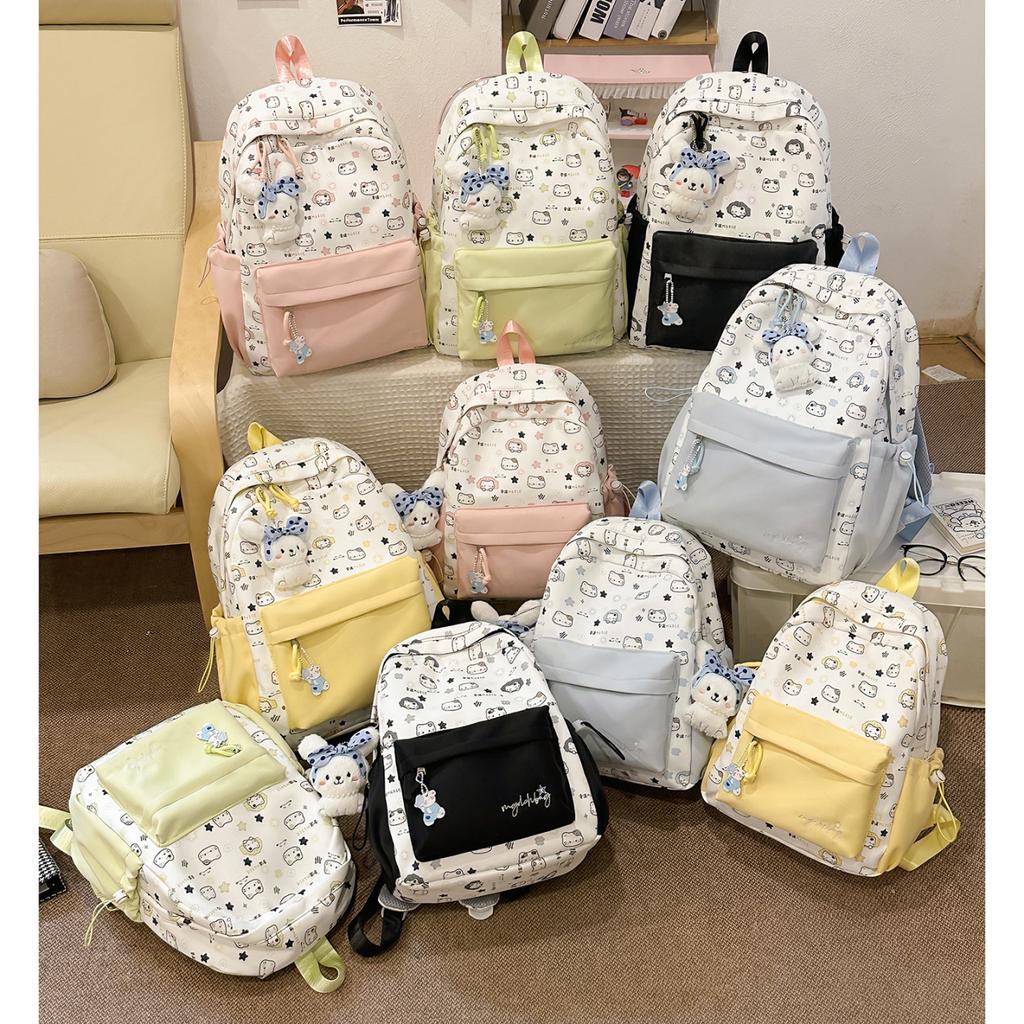 Schoolbag student schoolbag high value fashion versatile college student backpack women large capacity lightweight simple casual backpack