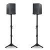 BQKOZFIN Tabletop Monitor Speaker Stand Pair Desktop Speaker Stand Computer Speakers for DJ Black 3 Tiers Width 13.5~21cm