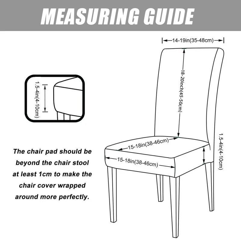 Jacquard Solid Chair Cover Anti-dirty Seat Slipcover for Wedding Dining Room Restaurant Office Banquet Soft Durable Chair Cover