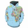 New Men's and Women's Christmas Printed Pullover with Hooded Loose Casual Hoodie Sweater