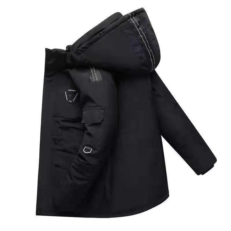 New Winter Men's Down Jacket Mid-length Couple Tooling Down Jacket