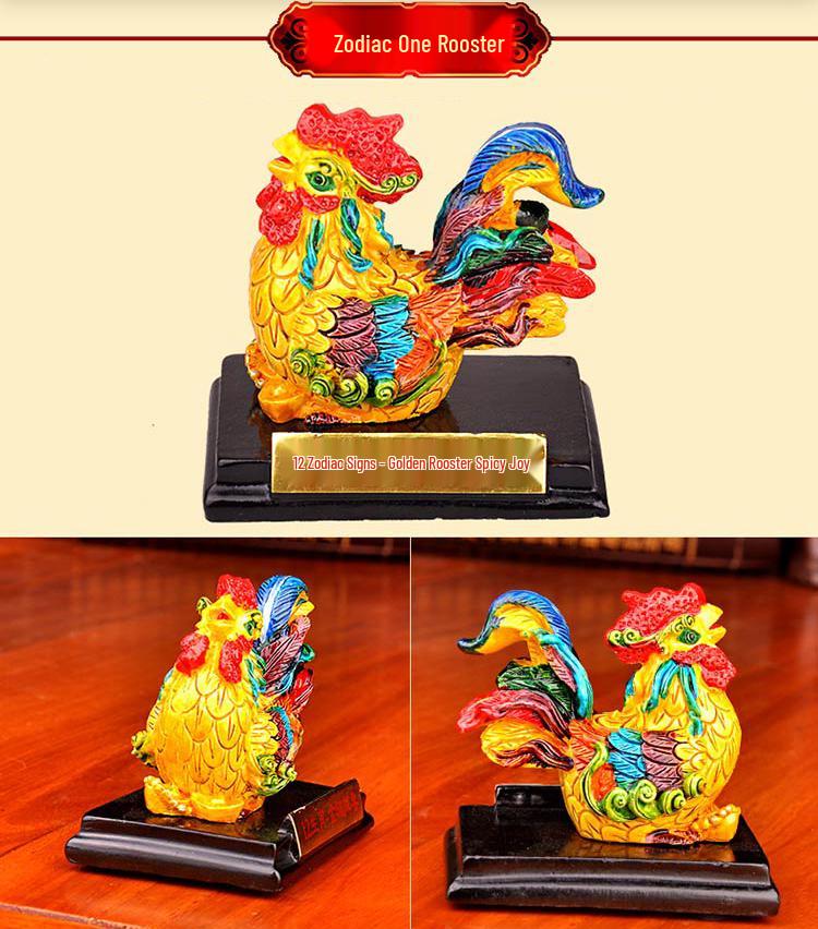 Керамический набор со знаками Зодиака - 12 глиняных скульптур-украшений: Крыса, Бык, Тигр, Кролик, Дракон, Змея, Лошадь, Обезьяна, Благоприятные Талисманы