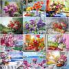 DIY Diamond Painting Flower Kit Diamond Art Painting Embroidery Craft Full Round Drill Home Decoration