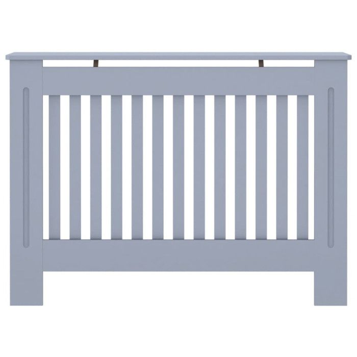 Cache-radiateur - VIDAXL - Anthracite - MDF - Espace de rangement pour livres et cadres photo