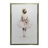 Różowa Balerina - Tańcząca Księżniczka Różowa Balerina - Tańcząca Księżniczka, 70X100 Cm, Rama Drewniana Ciemny Brąz, Papier Matowy 230 Gsm
