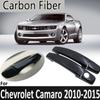 Черное углеродное волокно для Chevrolet Camaro 2010 2011 2012 2013 2014 2015, наклейка на дверную ручку, украшения автомобиля