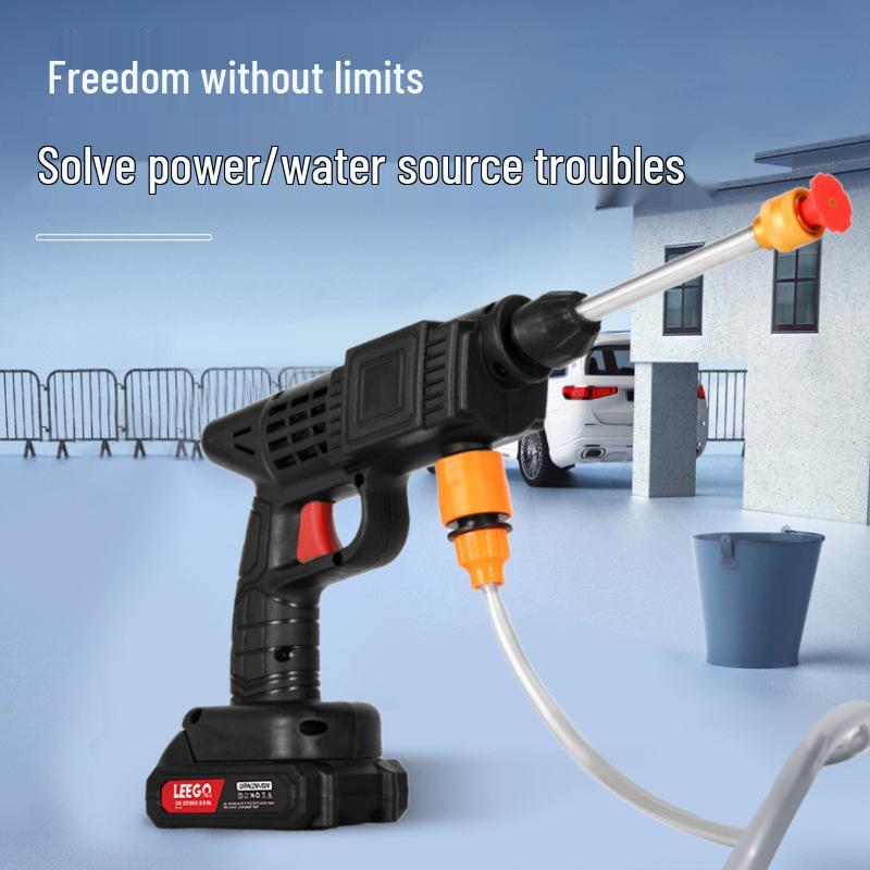 Беспроводная портативная автомойка высокого давления с литиевой батареей