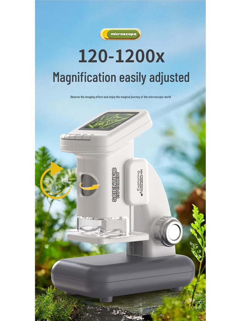Портативный цифровой микроскоп HD с дисплеем для образовательного использования