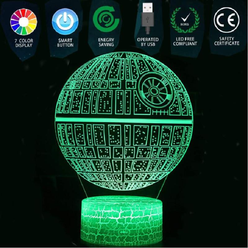 Falcon Millennium Death 3d Led Night Lamp Bedroom Decoration Lamp