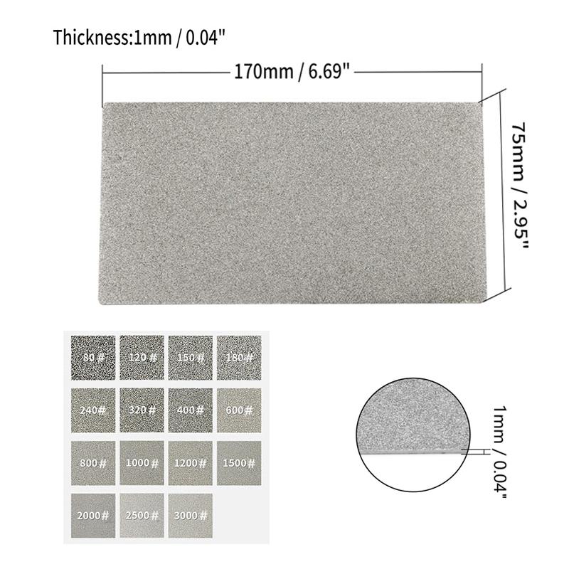 Алмазная точилка для ножей, зернистость 80-3000 #, точильный камень, точильный камень, профессиональный столярный нож, шлифовальный инструмент для кромок
