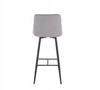Velvet gray loft stool with black legs for the Furnitex kitchen