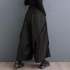 Черные винтажные повседневные свободные брюки с высокой талией больших размеров, весенне-осенние широкие брюки, женские брюки