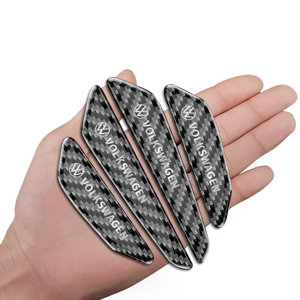 T284pcs Carbon Fiber Car Door Anti-collision Strips Edge Guard Scratch Protector Trim Car Sticker For Volkswagen MK6 Golf GTI Jetta