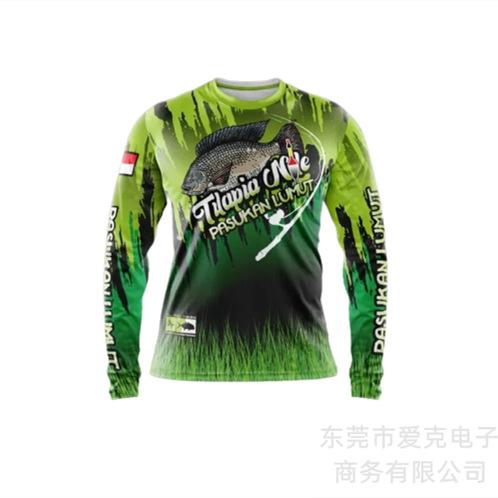 Outdoor fishing suit Soft fabric fishing suit Men's long-sleeved summer fishing shirt Moisture wicking