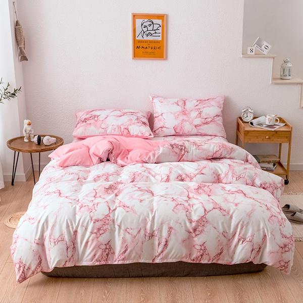 6 цветов, комплект пододеяльников с подушкой, пододеяльник с мраморным принтом, одинарный, двойной, полный комплект постельного белья размера «queen-size», на молнии