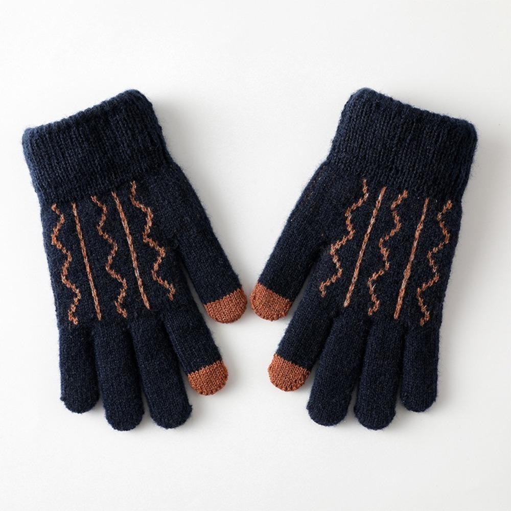 Warm Winter Knitted Gloves Windproof Cycling Gloves Fashion Touch Screen Gloves for Men Women
