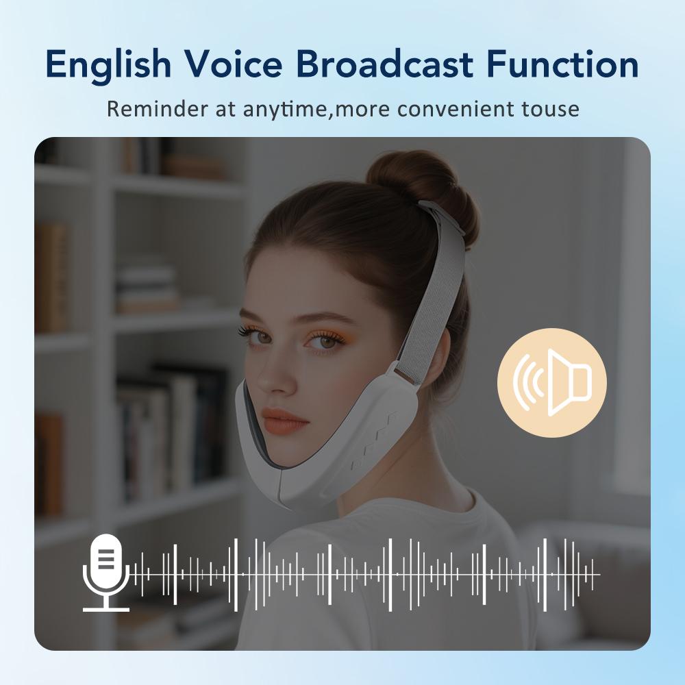 EMS Face Lifting Machine Microcurrent Face Lifter 12 Gears Facial Massager Vibration Slimming Firming V-Face Lift Device