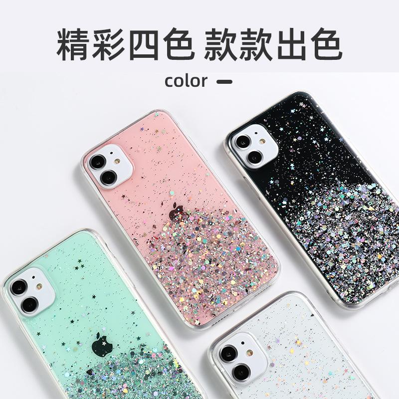 Девочка Сердце Звездное Небо Эпоксидный Подходит для iPhone15 Блестящий Apple 14Pro Заводской 11/12 Чехол для Мобильного Телефона Мягкий