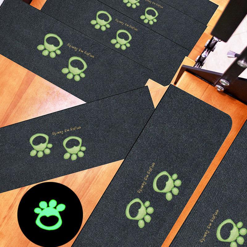 Светящиеся самоклеящиеся коврики на ступени лестницы - Соединяемые, без клея, коврики для защиты массива дерева