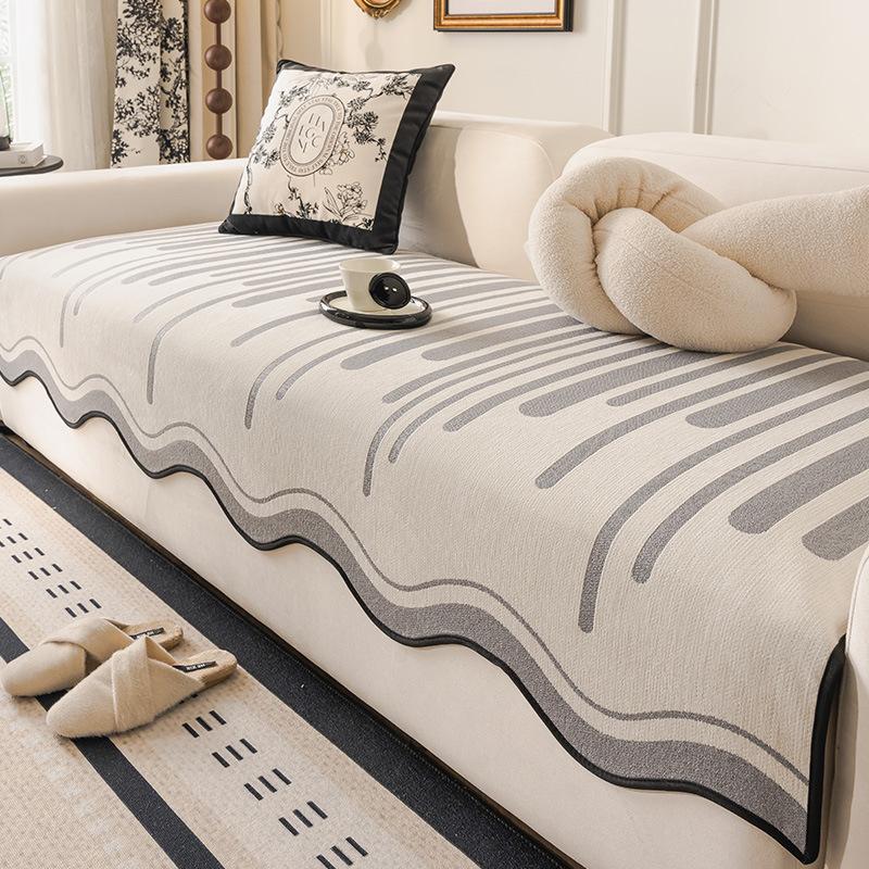 New Special-Shaped Sofa Cushion Universal In All Seasons, Simple And Modern High-End Sofa Seat Cushion Fixed Non-Slip Cover