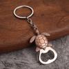 Frog Wolf Metal Lion Keyring Bronze Color Beer Opener Keychain  Backpack Pendant
