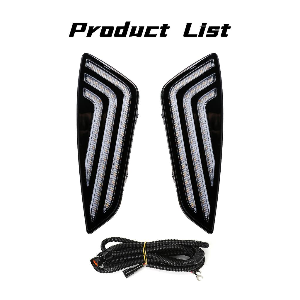 LED DRL For Toyota Sienna Daytime Running Lights Start-Up Animation Front Bumper Driving Lamps White Yellow Car Accessories