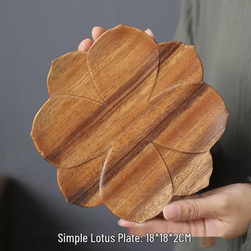 Универсальный поднос из японского ореха – Идеально подходит для подачи чая, фруктов или пиццы в отелях