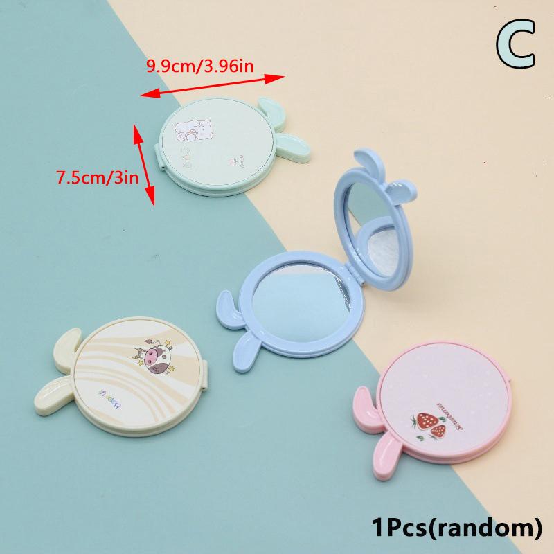 Handheld Makeup Mirror Double Sided Mini Portable Pocket Folding Round Makeup Mirror For Travel Beauty Cosmetic Tool