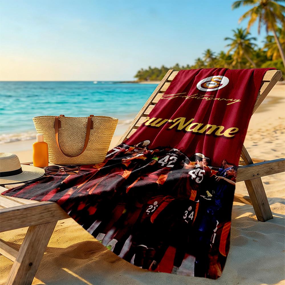 Galatasaray Customize Your Name Beach Towel Quick-Dry Soft Microfiber Portable for SwimmingBeachCamping Travel Beach AccessoriesGym