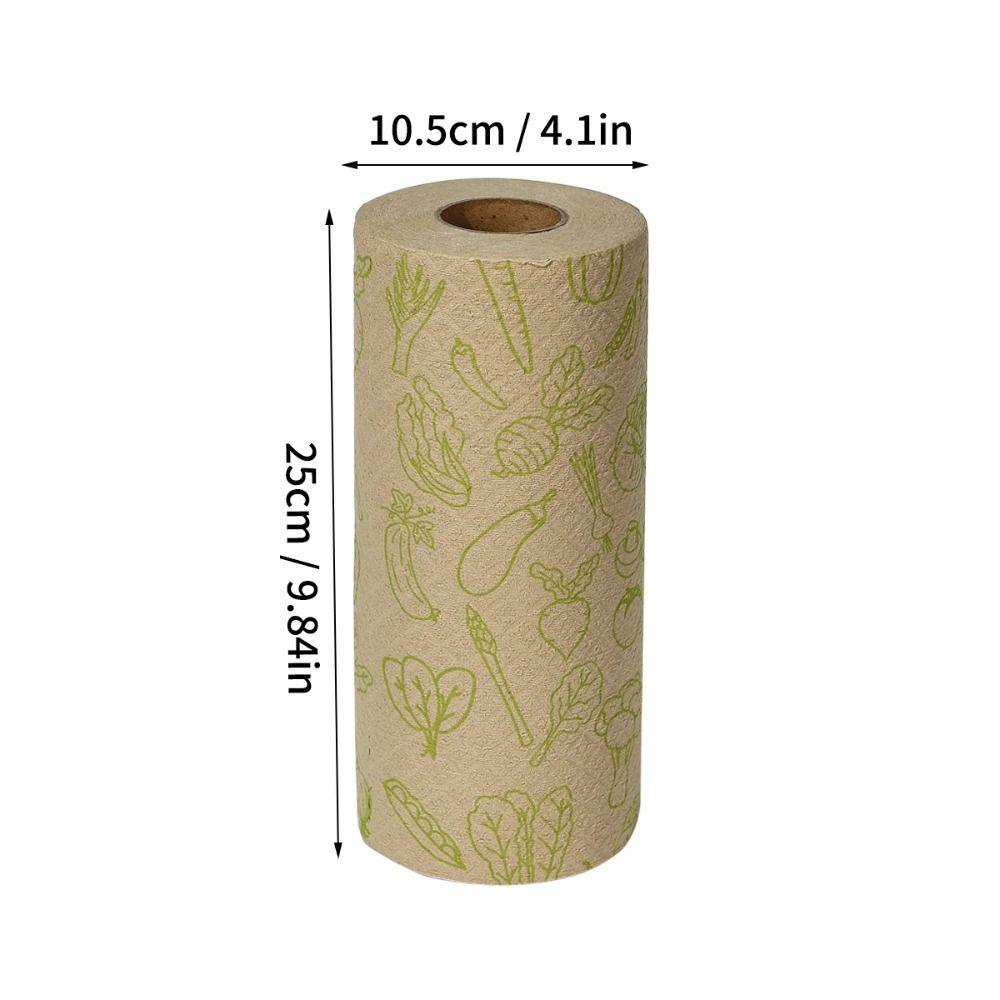 60 листов/рулонов многоцелевых антипригарных тряпок для мытья посуды с маслом, сменная бамбуковая ткань для ленивых