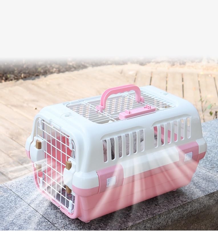 Переноска-бокс для домашних животных для маленьких собак 2 размеров с люком Двухдверная переноска для кошек Переноска для собак Переноска для мелких животных Клетка-переноска для домашних животных Жесткая переноска с