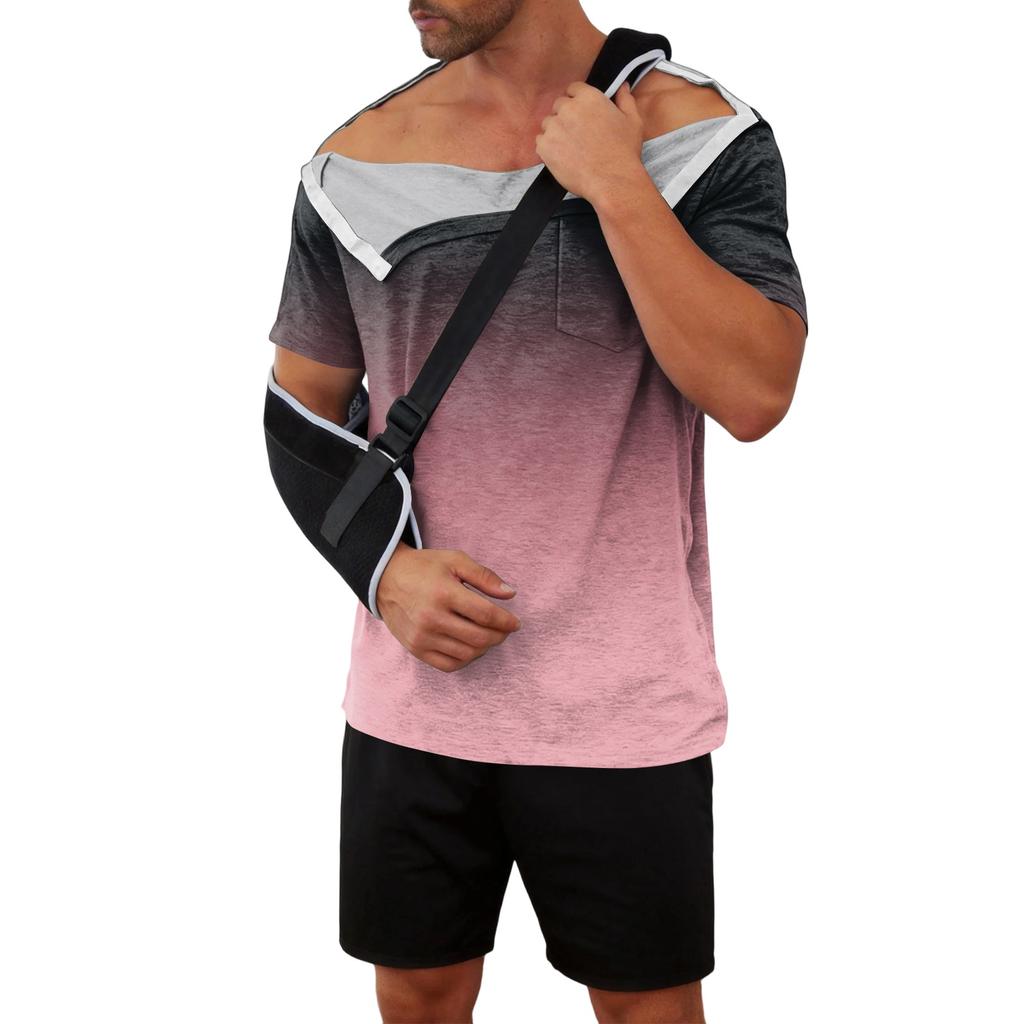 Men’s Recovery Shirt Pattern Full Opening Front Short Sleeve -Away Design for Use
