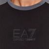 Emporio Armani Мужская футболка EA7 с буквенным патчем, круглым вырезом, прямым кроем, коротким рукавом, черный 6RPT15-PJ02Z-11200