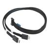 8i to Oculink SFF 8611 4i Cable PCIe 5.0 32GT s for MCIO X8 to 2 SFF 8611 Cord for Server Data Center 19.7in