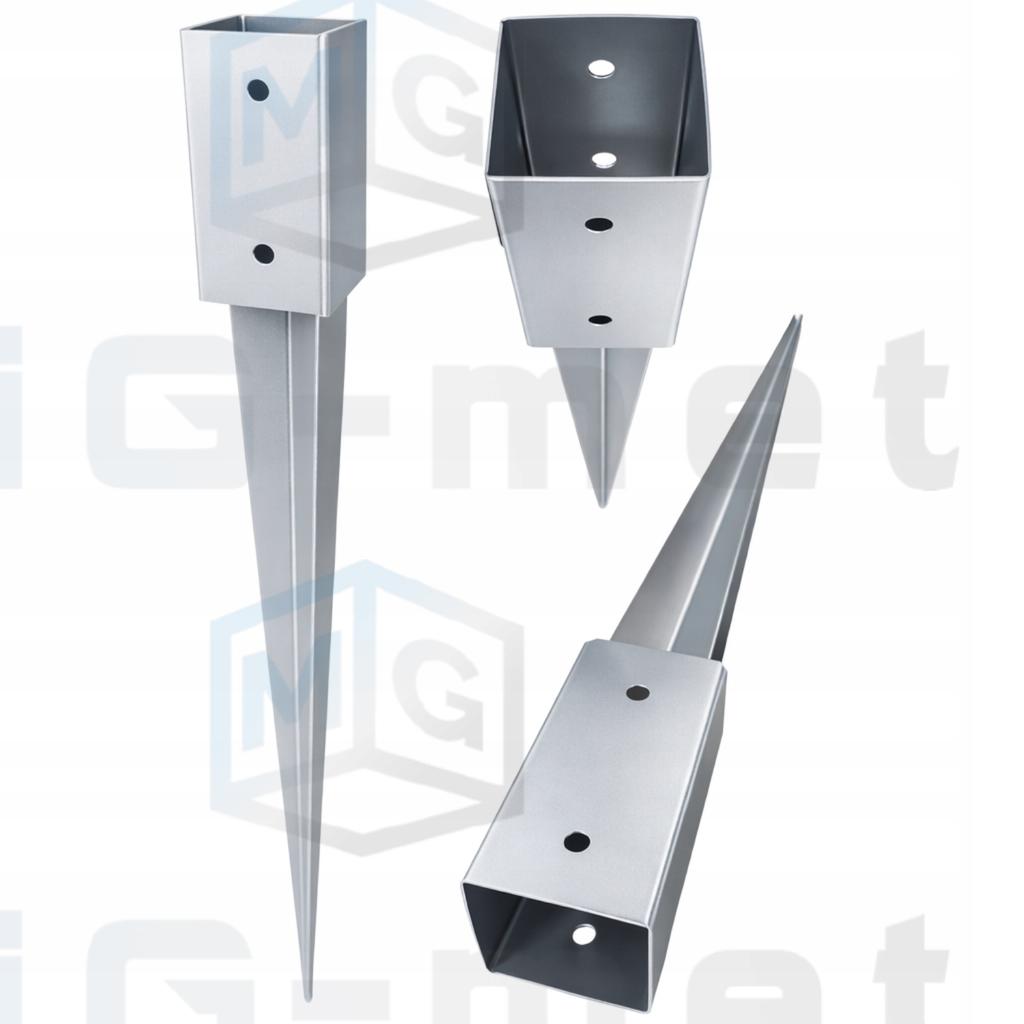 4X Pole Base Hitch Anchor 70X70X750Mm Beam Support 7X7Cm