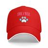 SheHer Pronouns Trans Pawprint Baseball Cap Horse Hat Brand Unisex Cap Winter Hats For Unisex Fishing Caps Unisex Unisexs Caps WoUnisexs