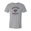 UChicago Maroons Division Arch Triblend T Shirt - Athletic Grey