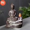 Привет, керамическая курильница с обратным потоком, держатель для ароматических палочек, статуя Будды Майтреи, фарфоровая курильница с водопадом, домашний декор, Hi