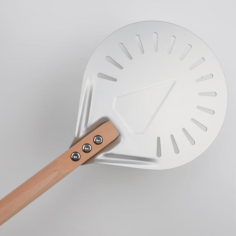 WS Perforated Pizza Peel with Wooden Handle