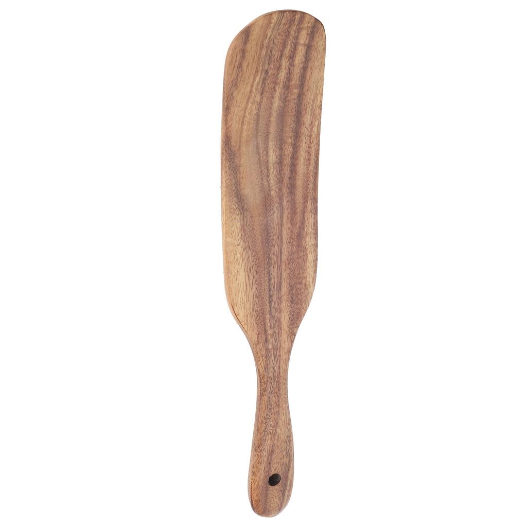 Teak Spatula Flat Shape FoodGrade Wooden Cooking Spatula for Home Kitchen Cooking(25.5x6cm )