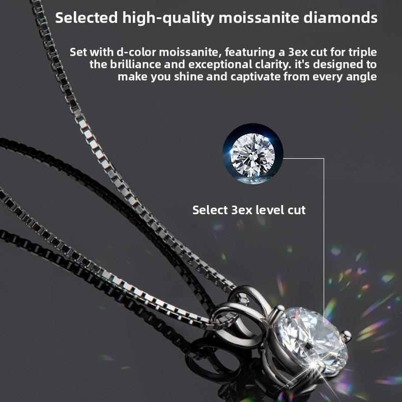 Luxury Round Snake Wedding 925 Sterling Silver Cuban Chain Necklace Trendy Moissanite Jewelry Necklaces for Women Gifts